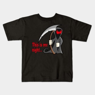 Grim Reaper, This Is My Night, Halloween Party, Halloween Costume Kids T-Shirt